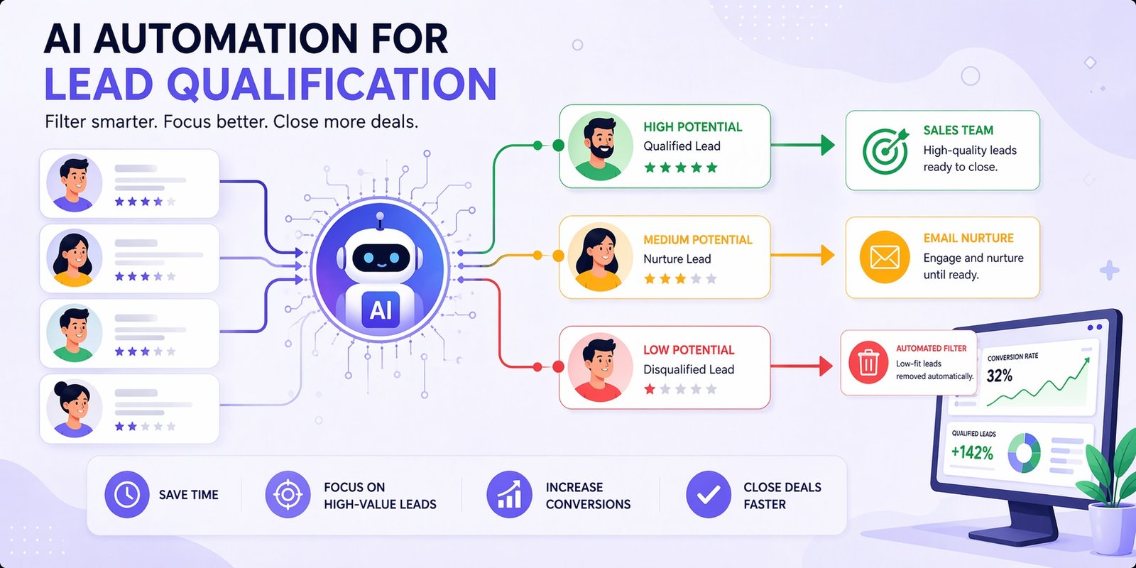 AI Automation for Lead Qualification: How to Filter and Close Better Prospects Automatically
