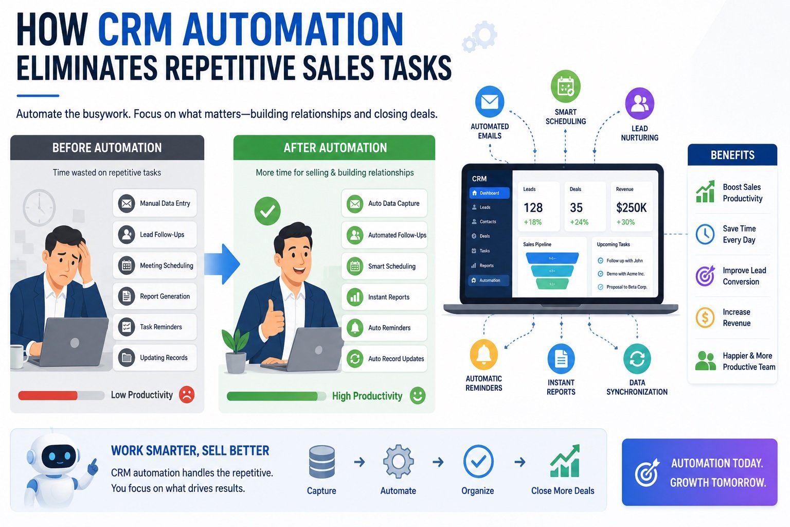 How CRM Automation Eliminates Repetitive Sales Tasks